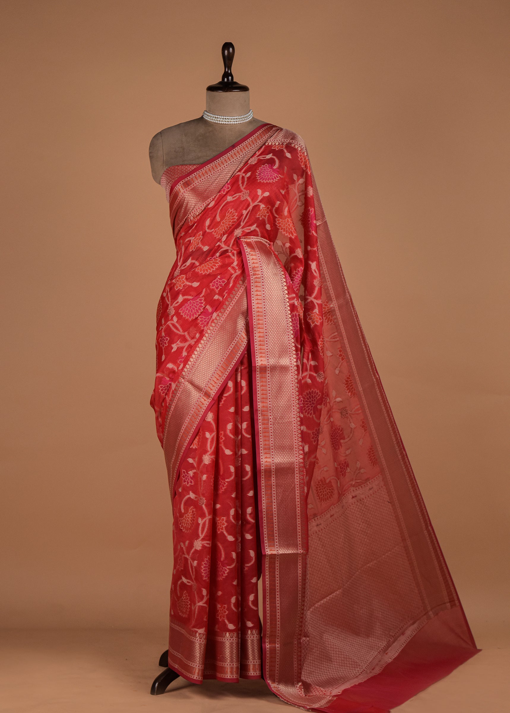 Red Cotton Saree