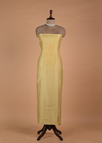 Yellow Organza Dress Material - Image 2 | Greenways Delhi