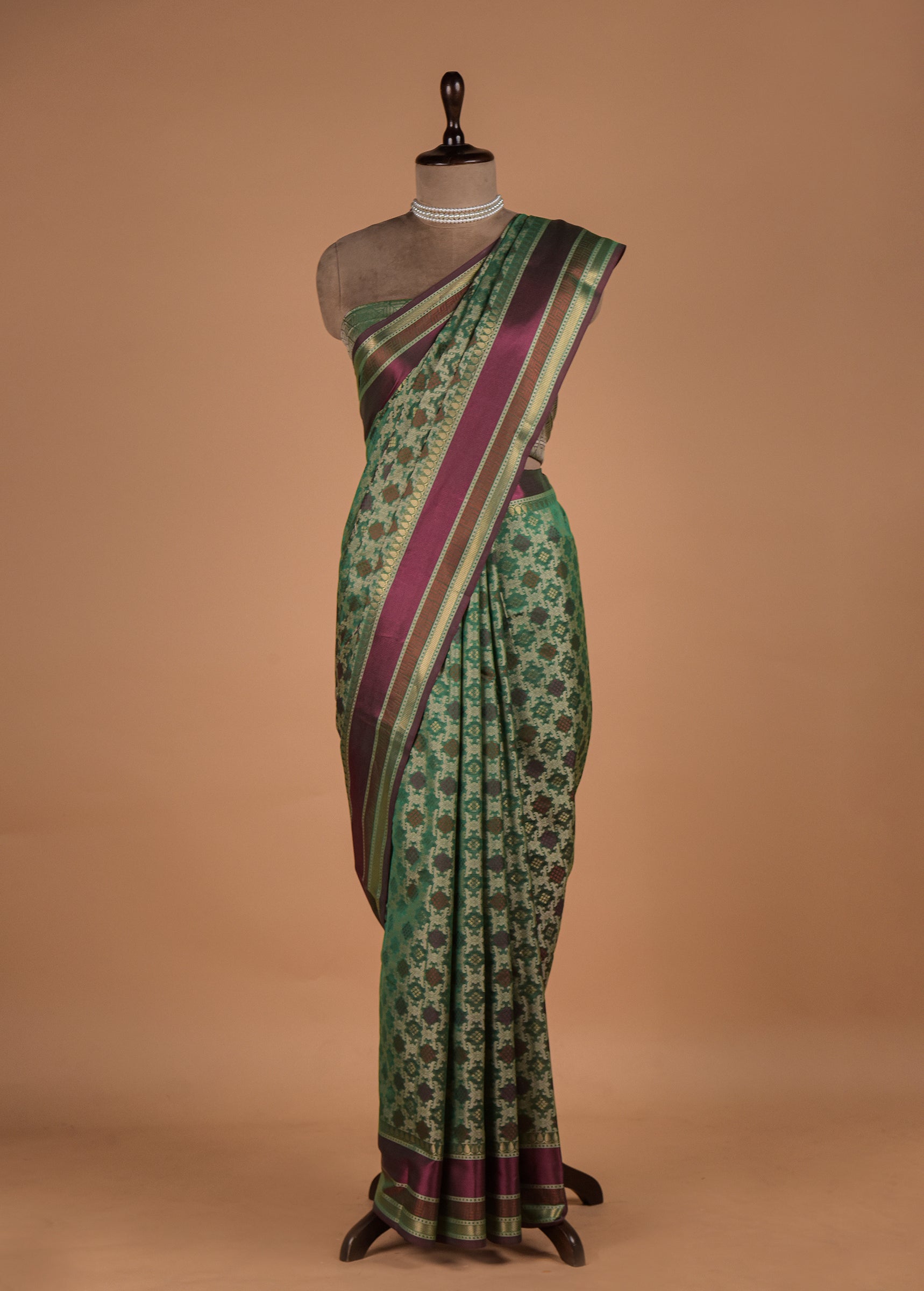 Blue Cotton Bandhani Saree