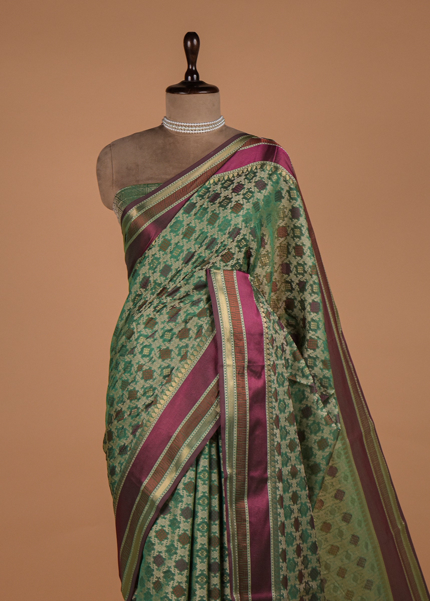 Blue Cotton Bandhani Saree