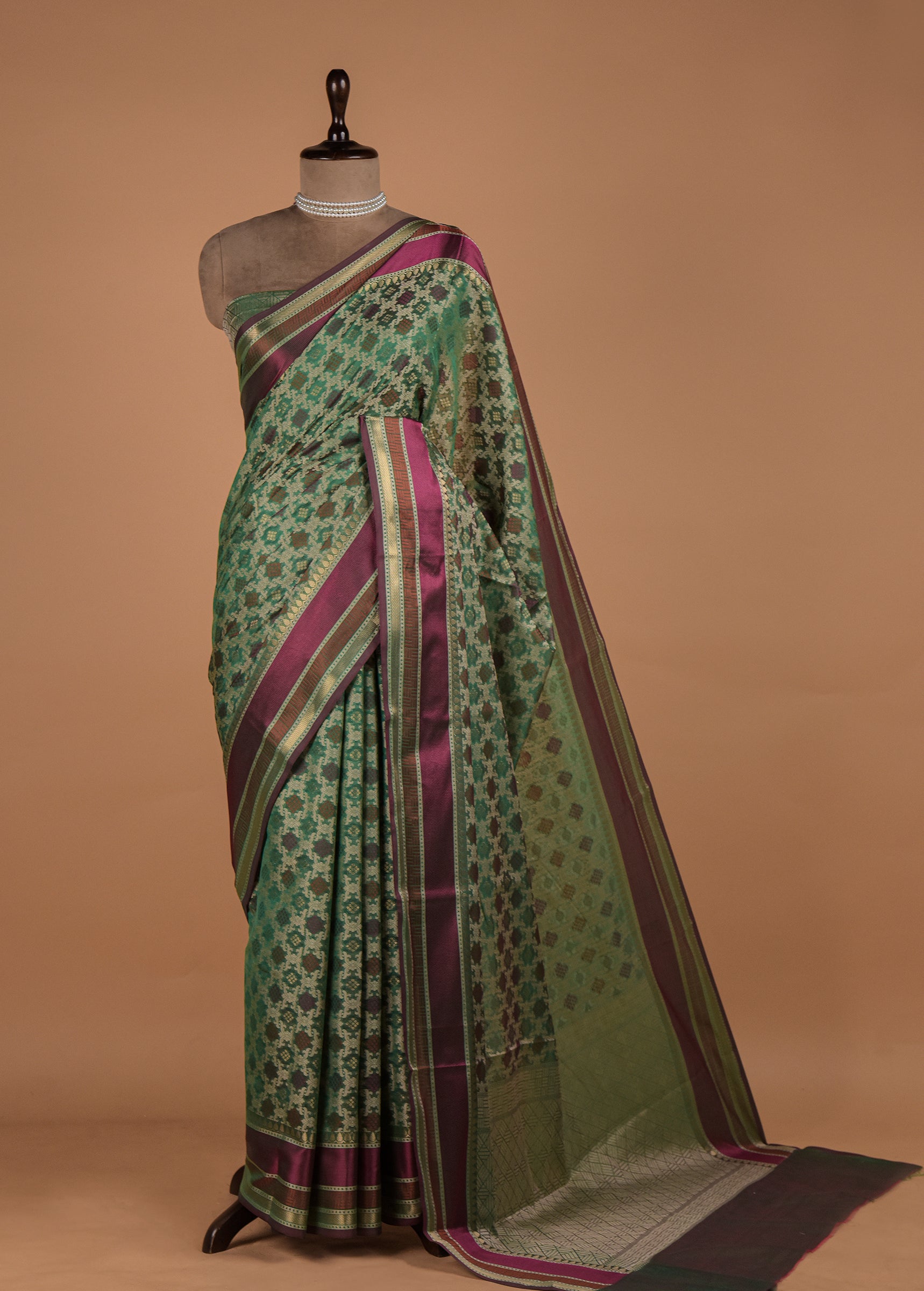 Blue Cotton Bandhani Saree