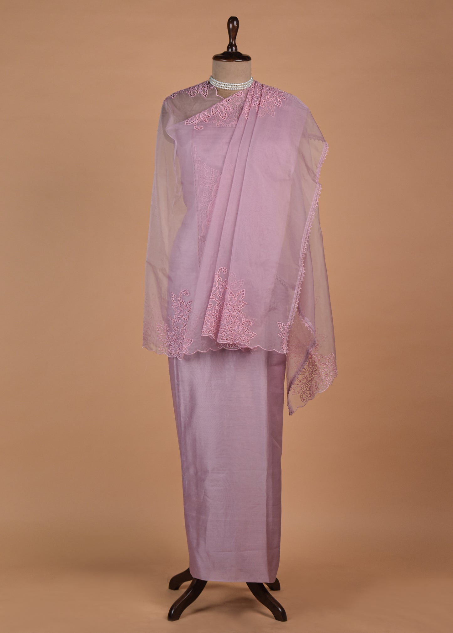 Lilac Organza Dress Material - Image 4 | Greenways Delhi