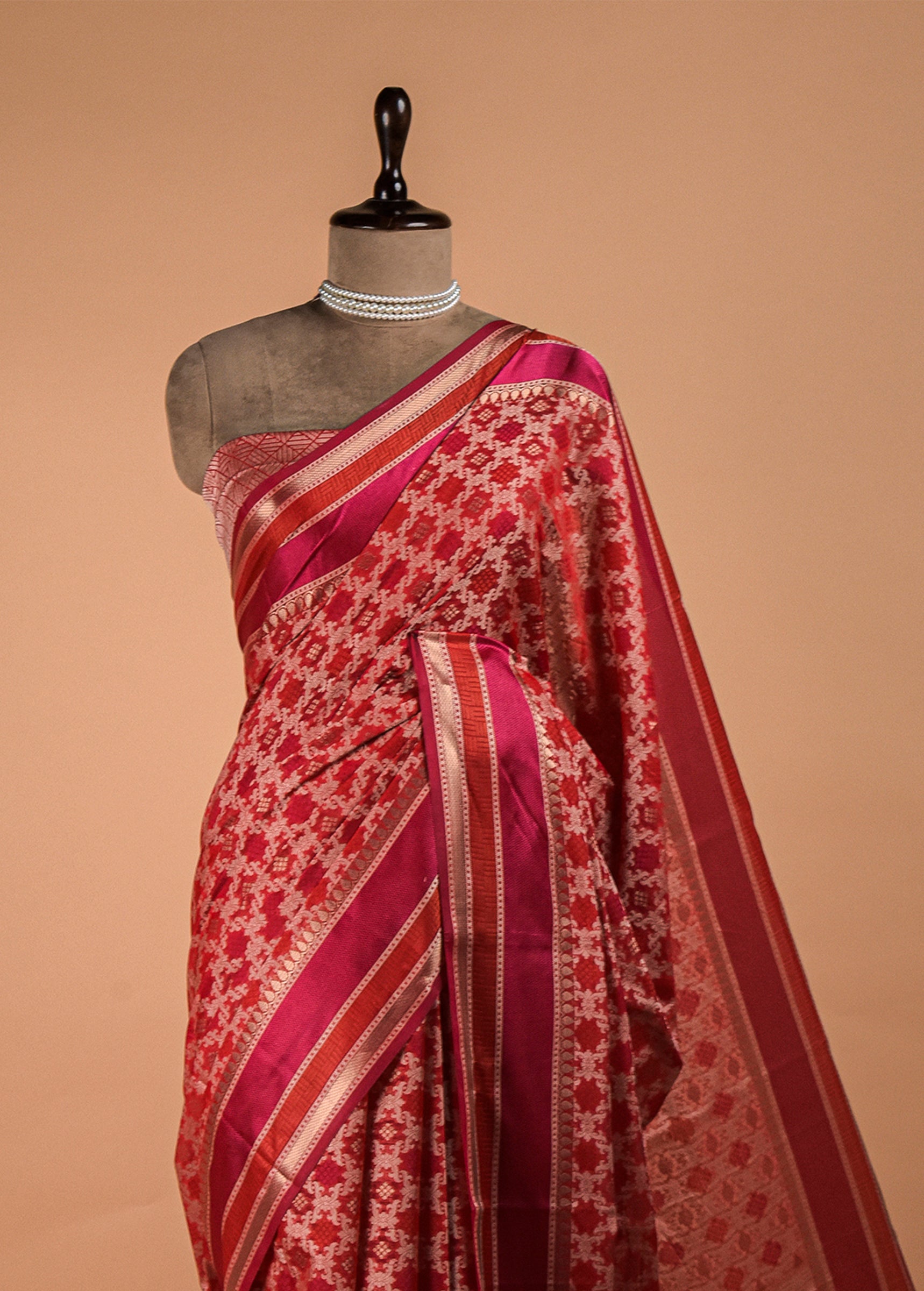 Red Cotton Saree