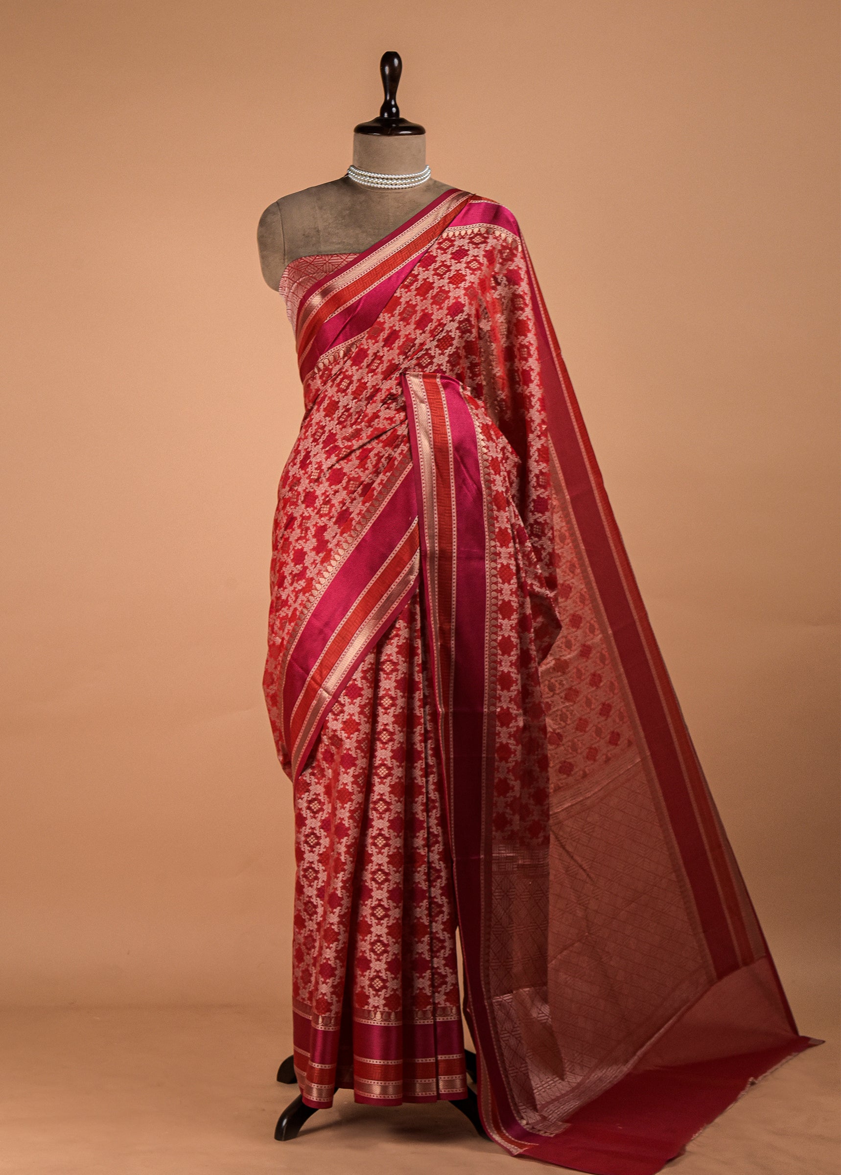 Red Cotton Saree
