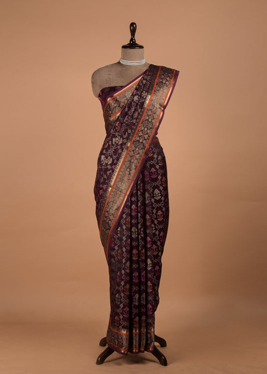 Purple Cotton Saree