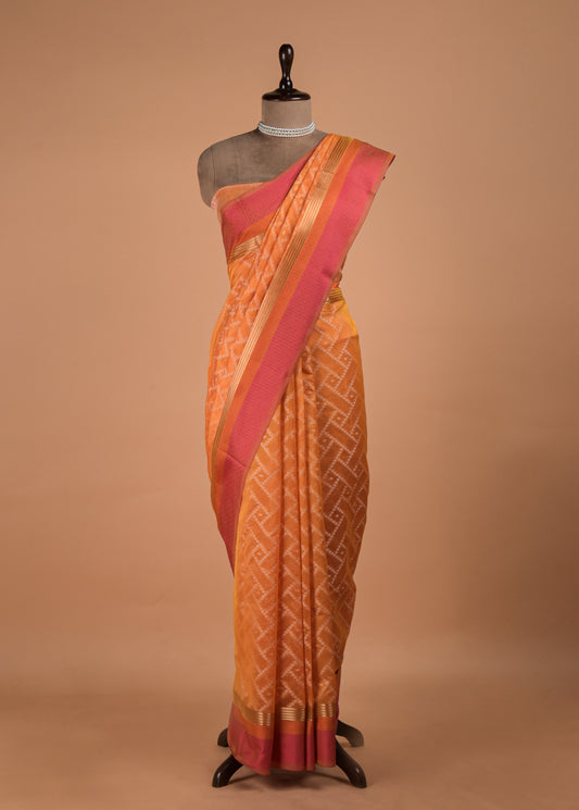 Yellow Cotton Saree