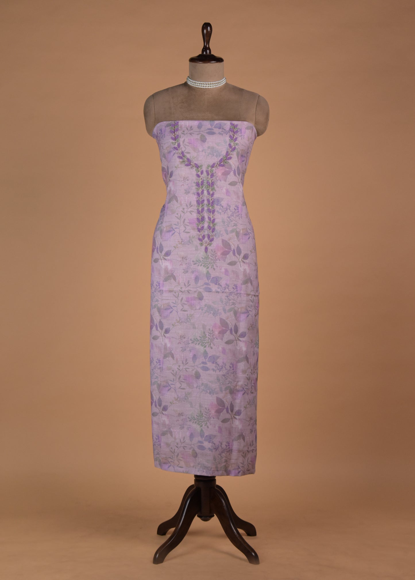 Purple Linen Dress Material - Image 4 | Greenways Delhi