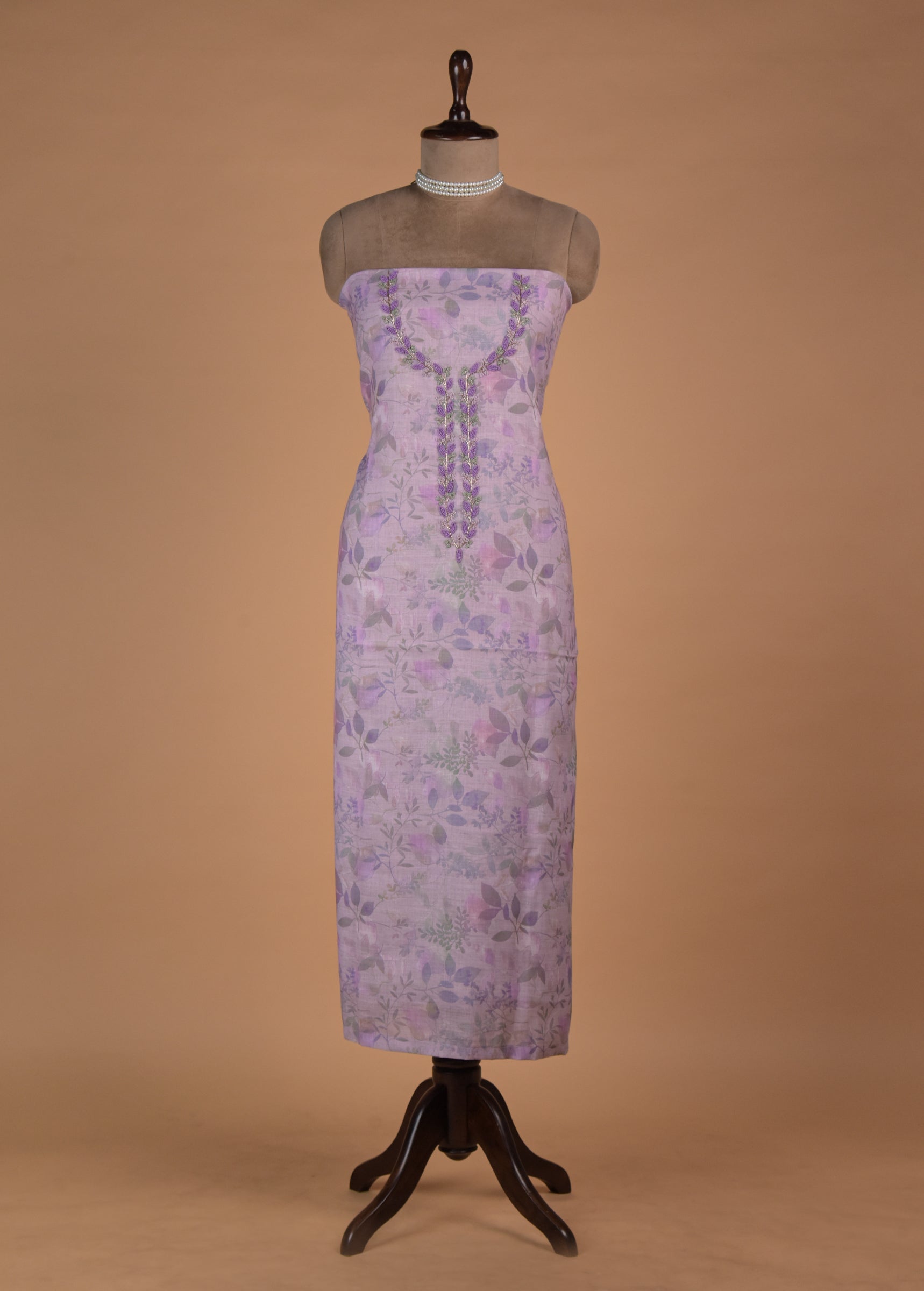 Purple Linen Dress Material - Image 4 | Greenways Delhi