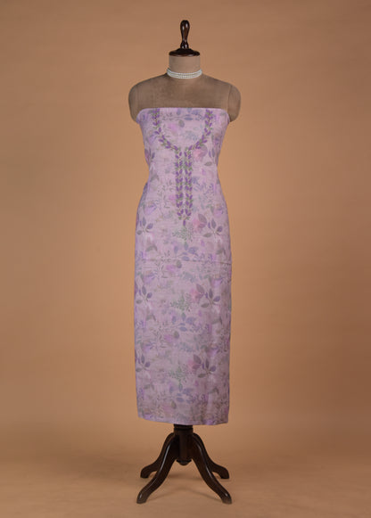 Purple Linen Dress Material - Image 4 | Greenways Delhi
