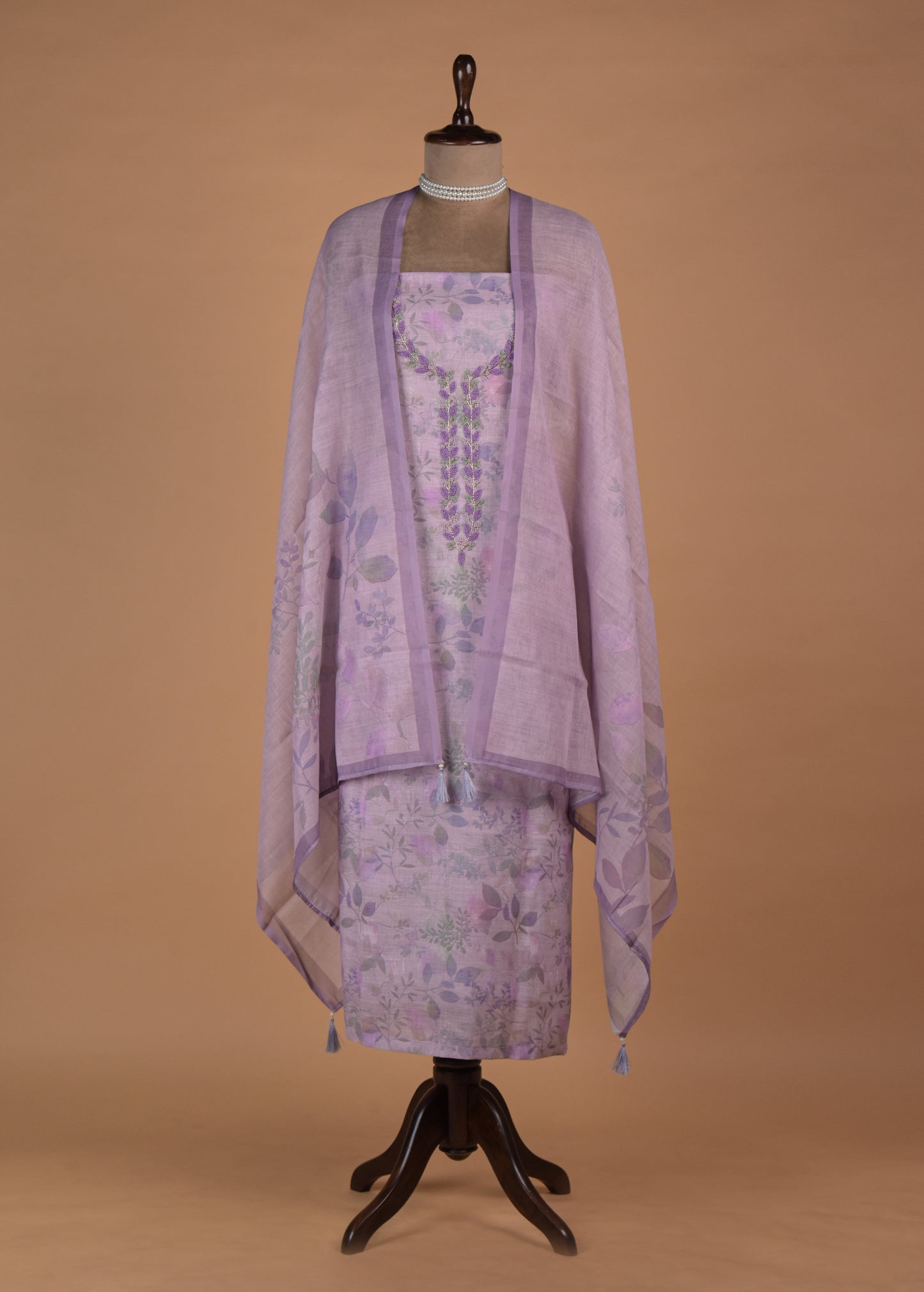 Purple Linen Dress Material | Greenways Delhi