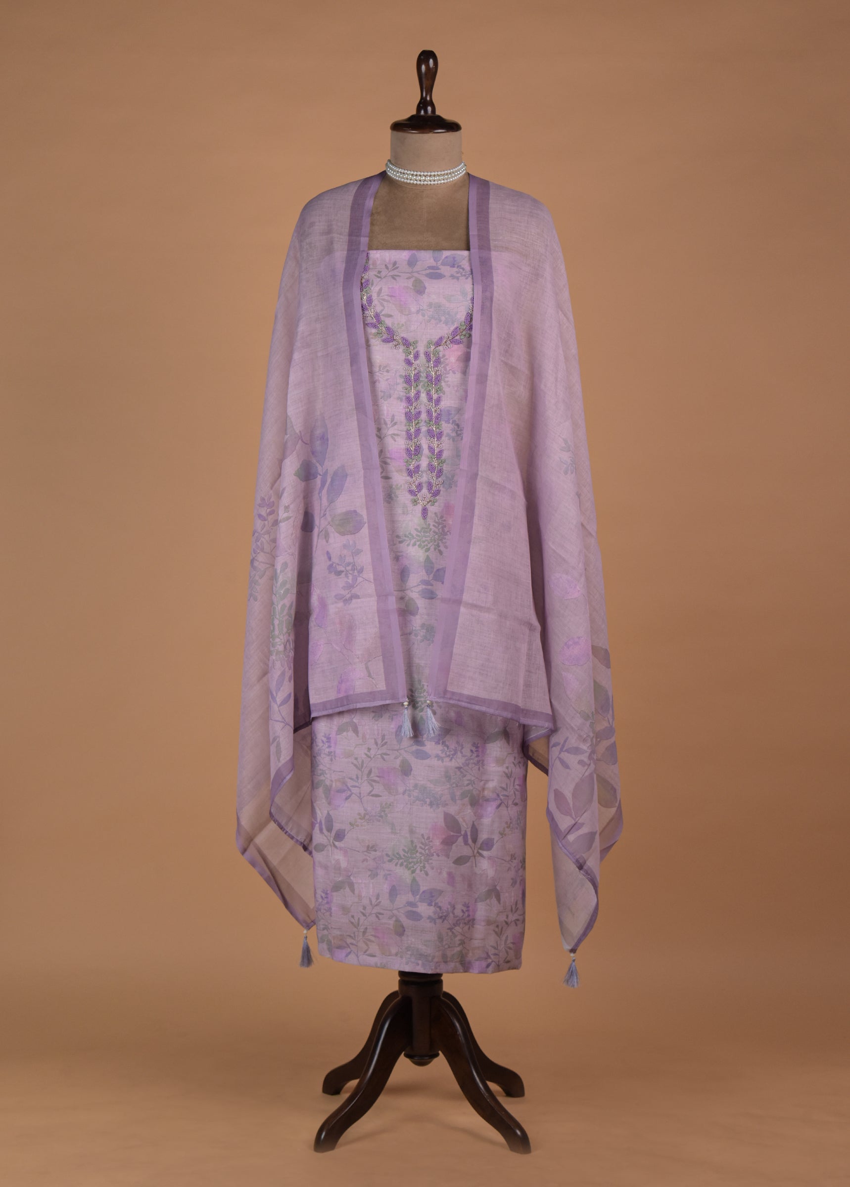 Purple Linen Dress Material | Greenways Delhi