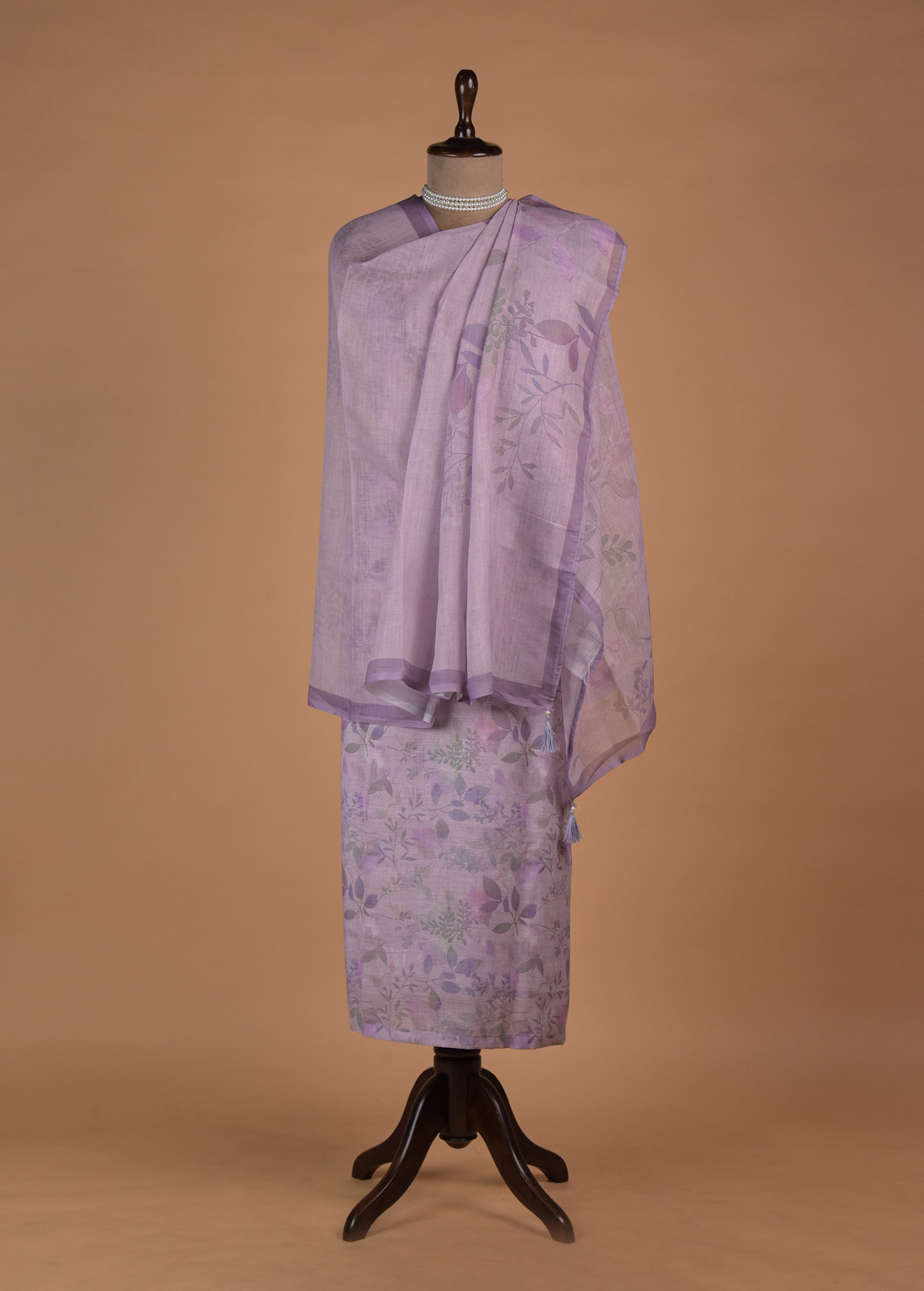 Purple Linen Dress Material - Image 3 | Greenways Delhi