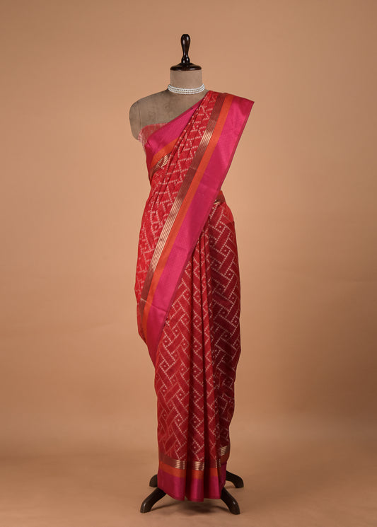 Red Cotton Saree