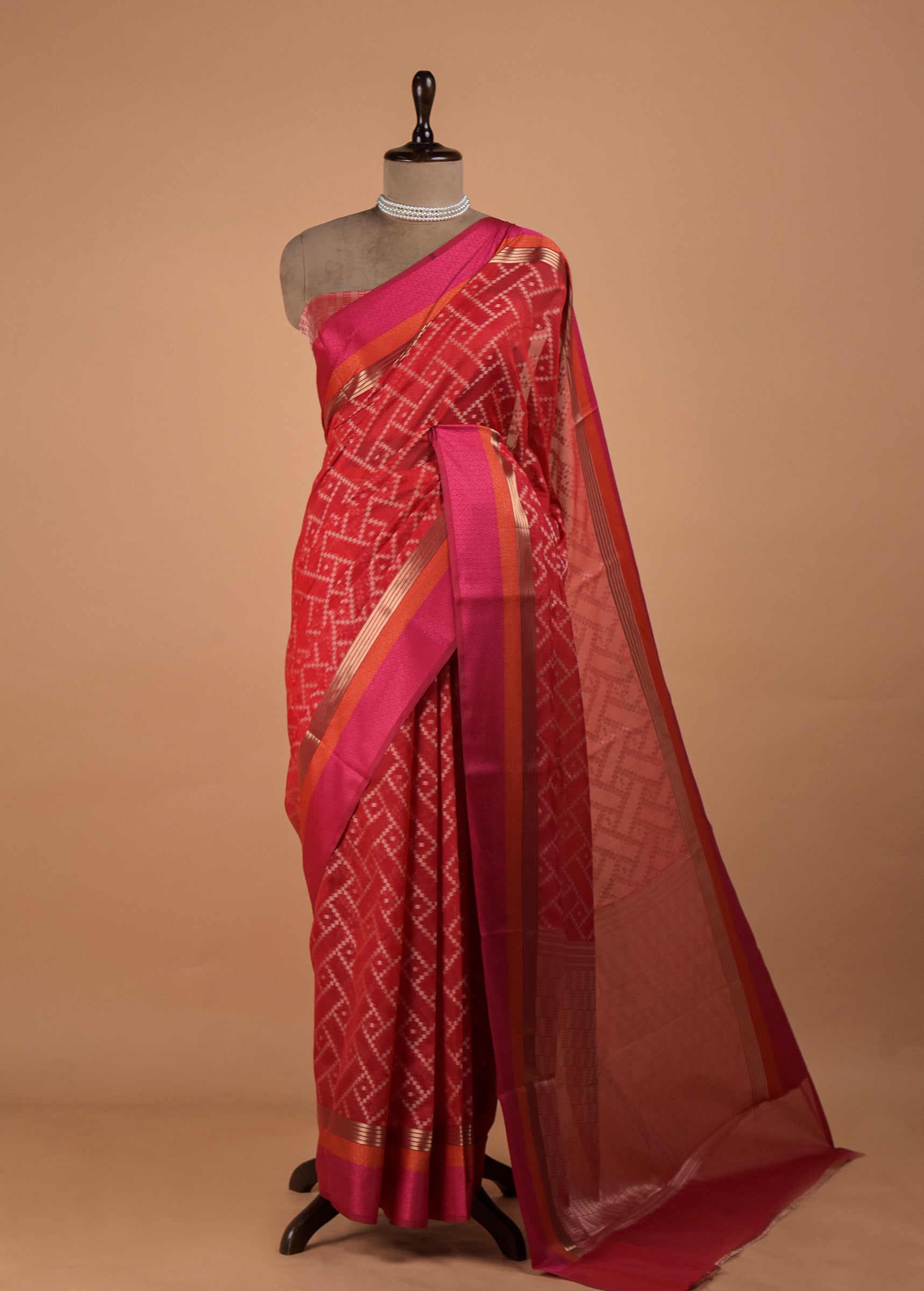 Red Cotton Saree