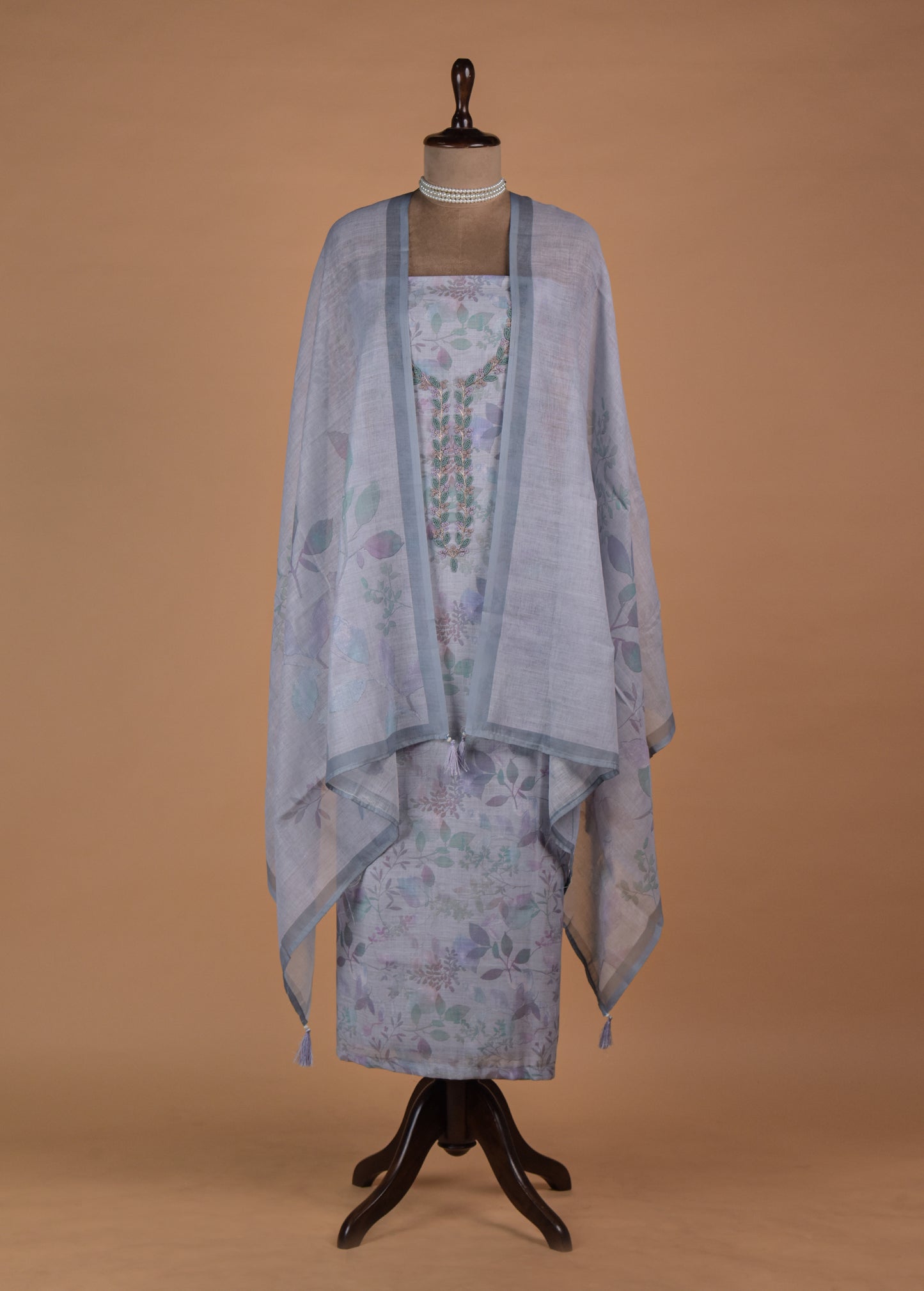 Multicoloured Linen Dress Material | Greenways Delhi