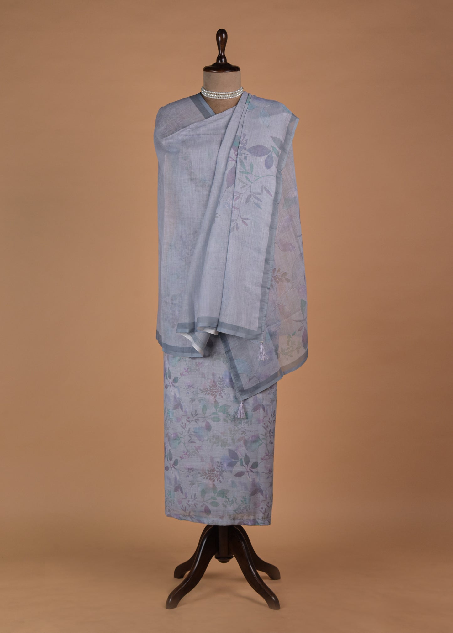 Multicoloured Linen Dress Material - Image 3 | Greenways Delhi