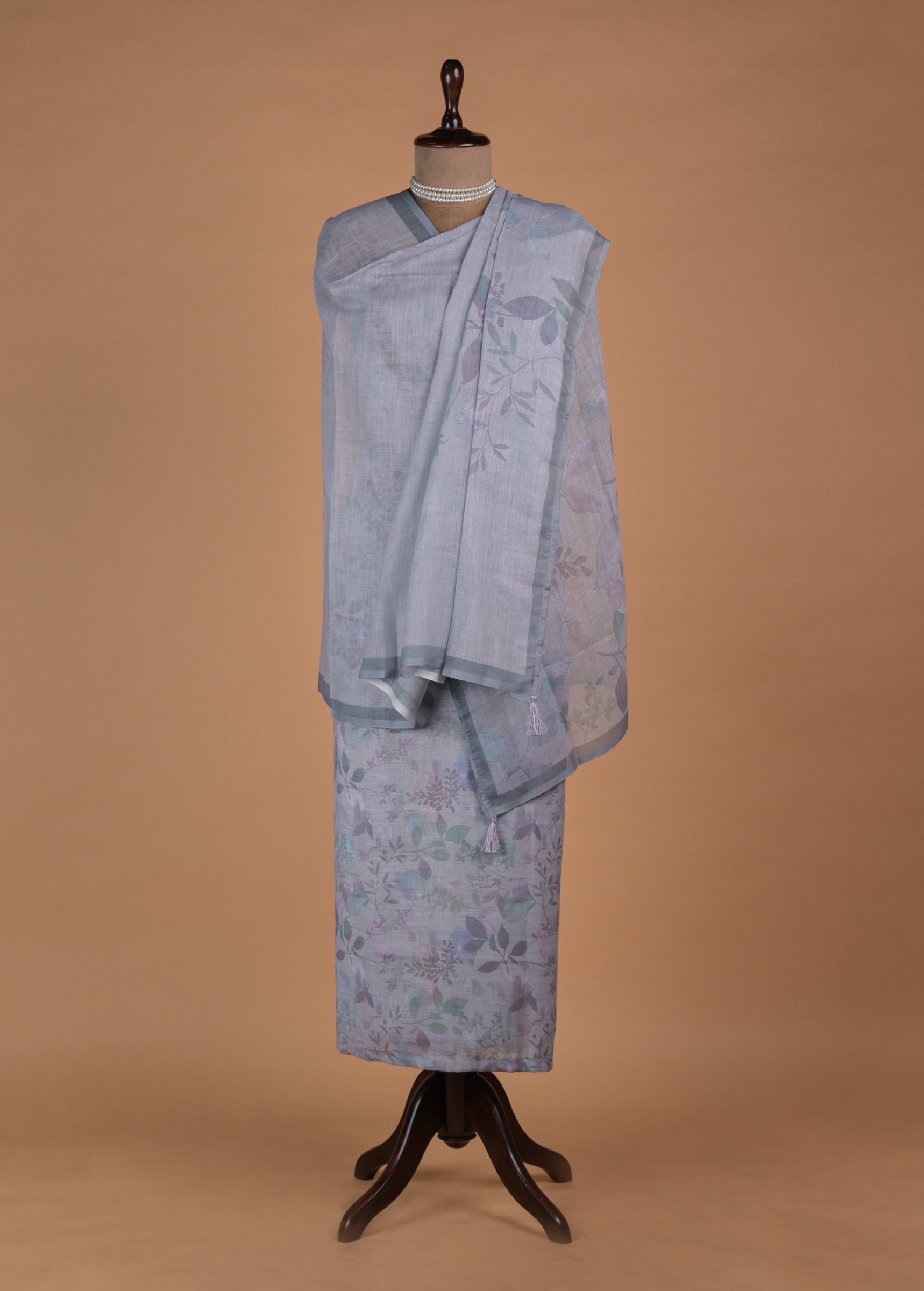 Multicoloured Linen Dress Material - Image 3 | Greenways Delhi