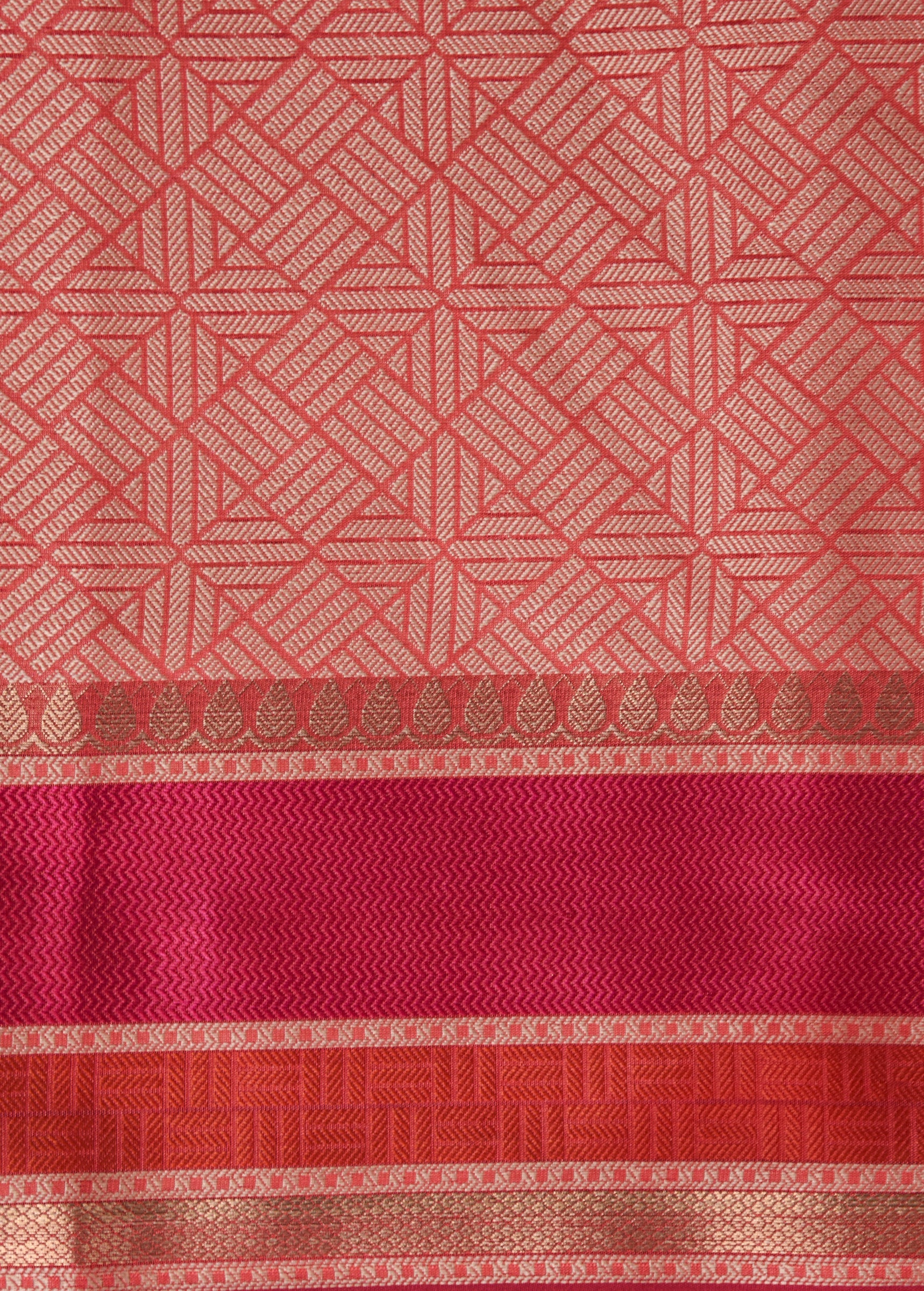 Pink Cotton Saree