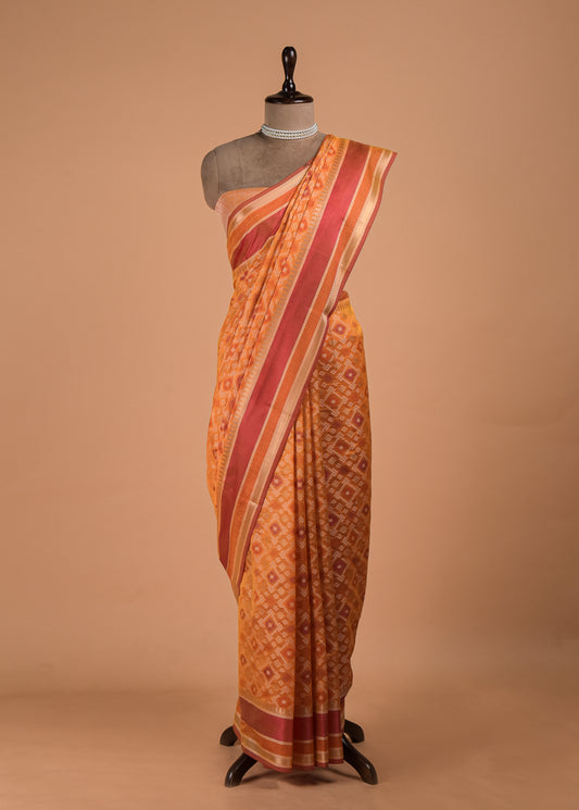 Yellow Cotton Saree