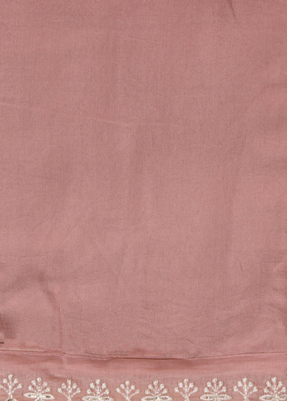 Peach Mul Chanderi Dress Material - Image 4 | Greenways Delhi