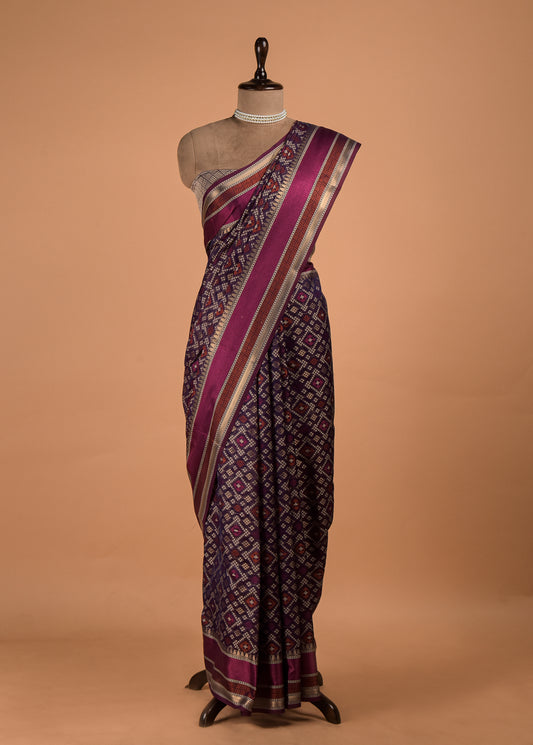 Purple Cotton Saree