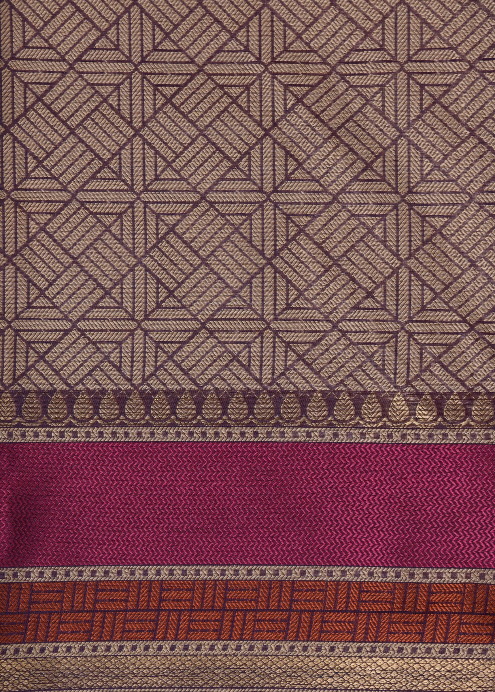 Purple Cotton Saree