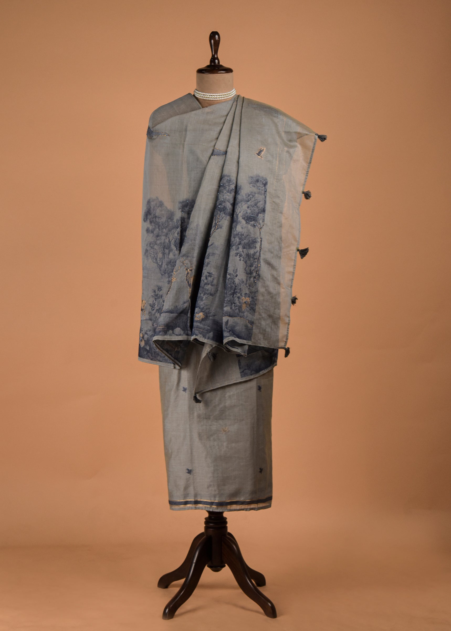 Blue Cotton Dress Material