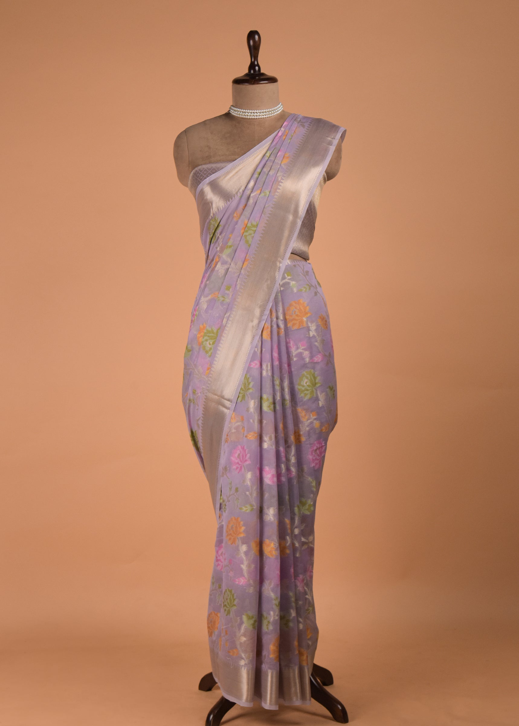 Purple Cotton Saree