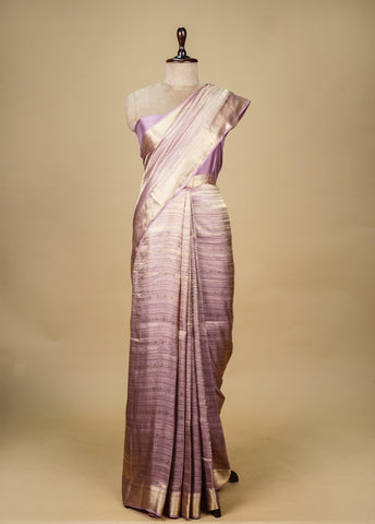 Purple Georgette Banarasi Saree