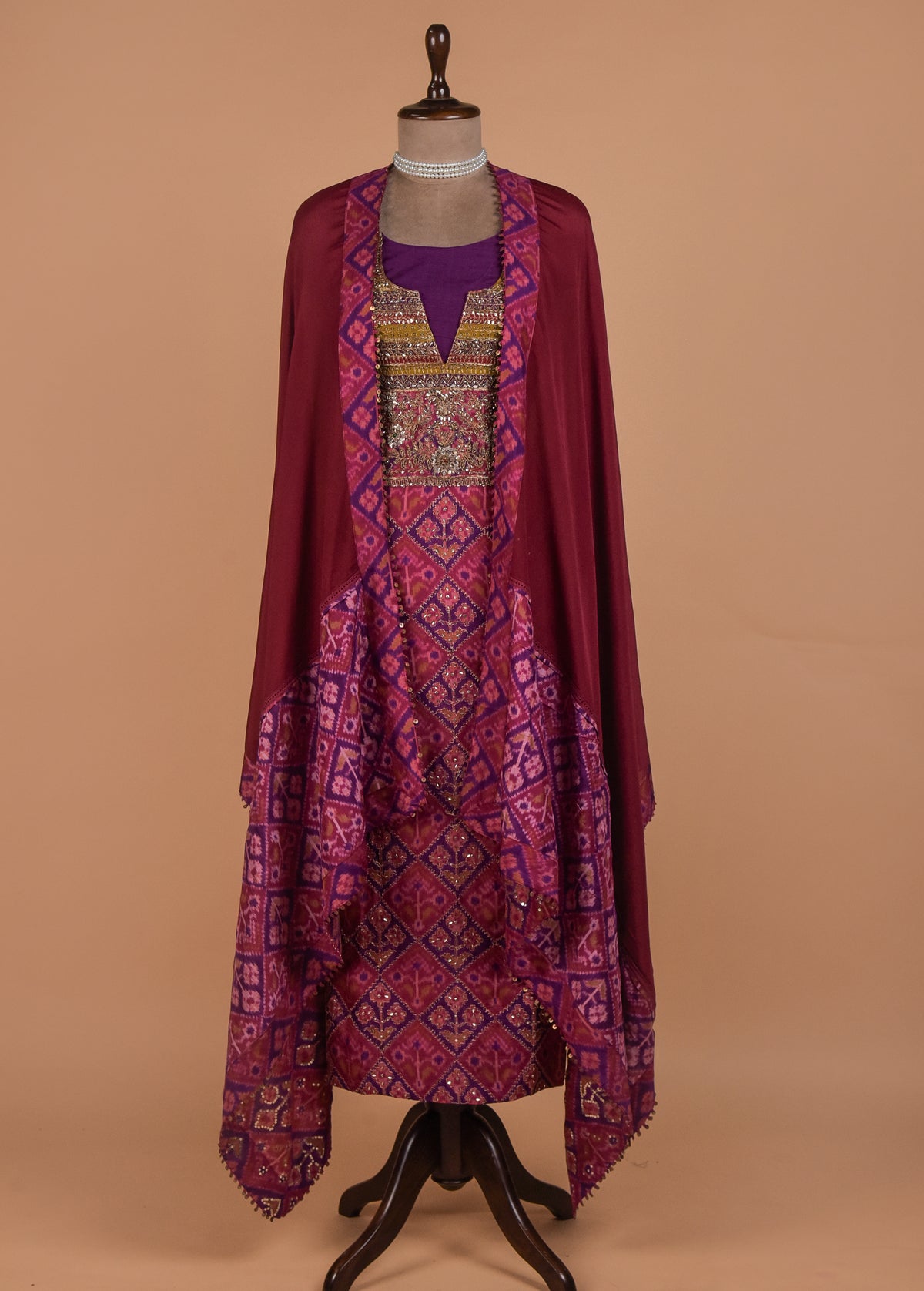Multicoloured Silk Dress Material