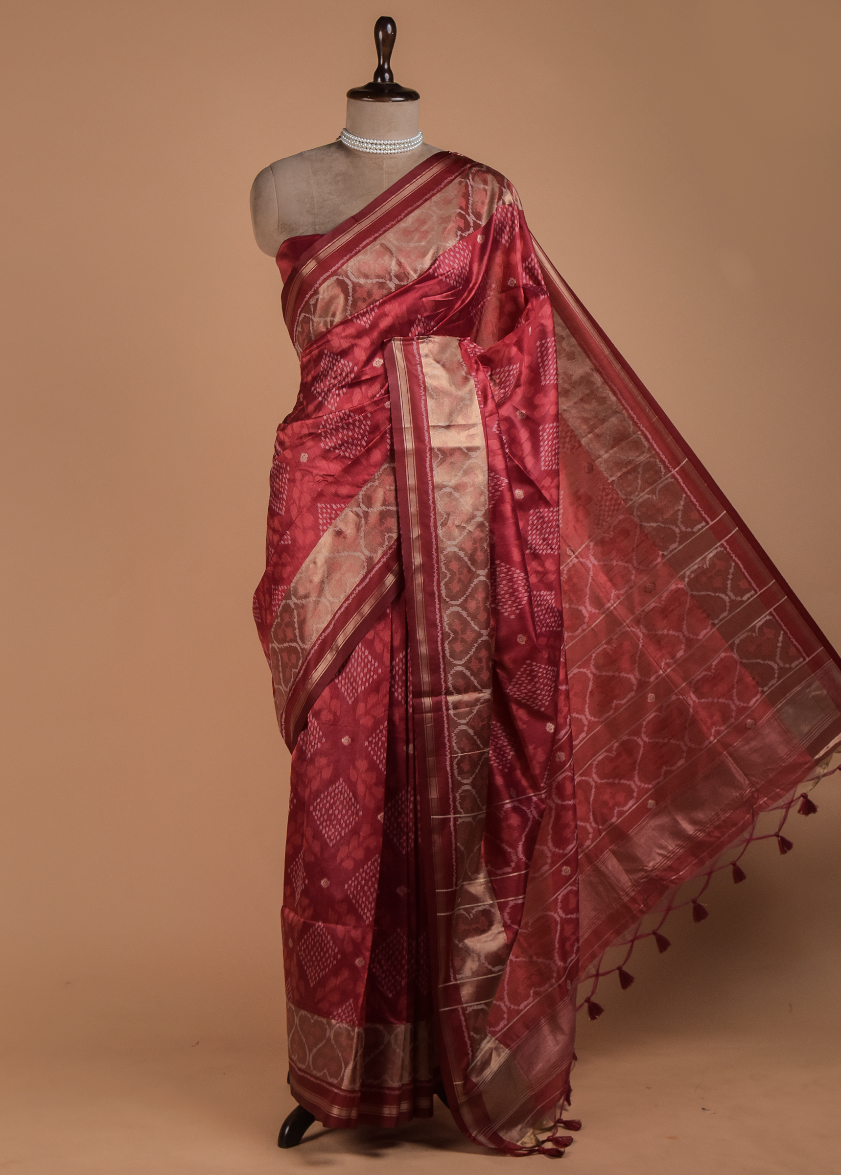 Red Art Silk Patola Saree