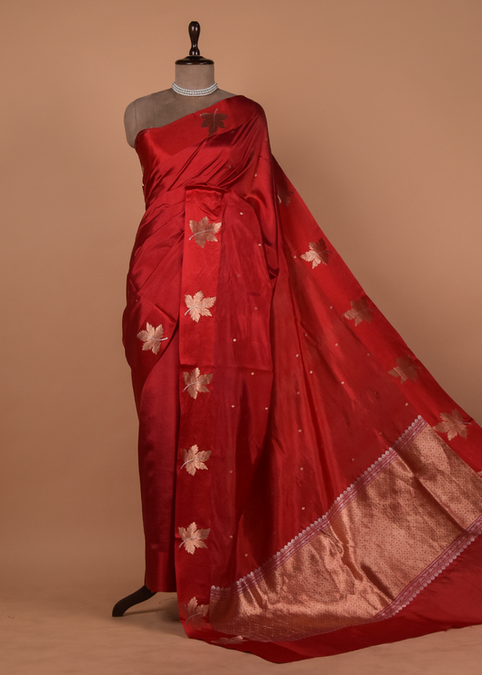 Red Silk Banarasi Saree