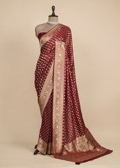 Red Art Georgette Banarasi Saree