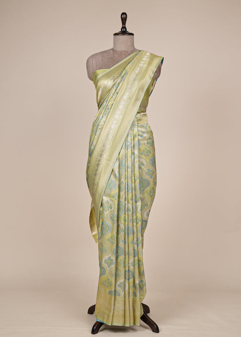 Green Tissue Silk Banarasi Saree