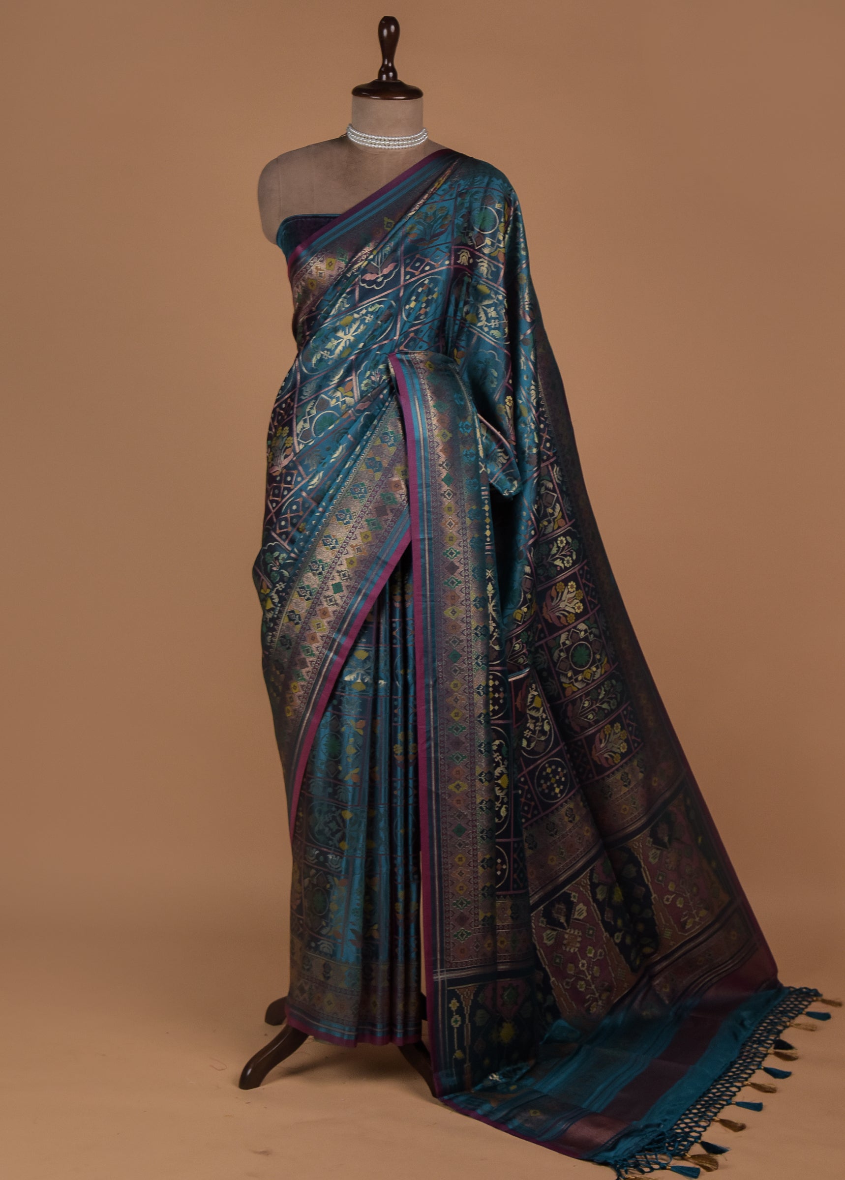 Blue Silk Patola Saree