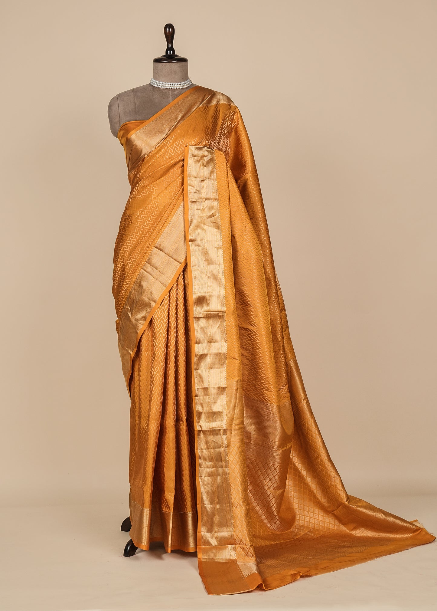 Yellow Silk Kanjeevaram Saree