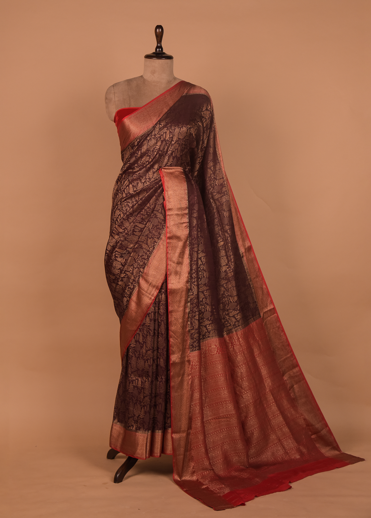Black Crepe Banarasi Saree