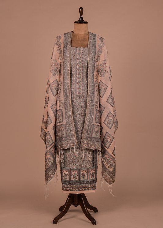 Multicoloured Mulmul Cotton Dress Material