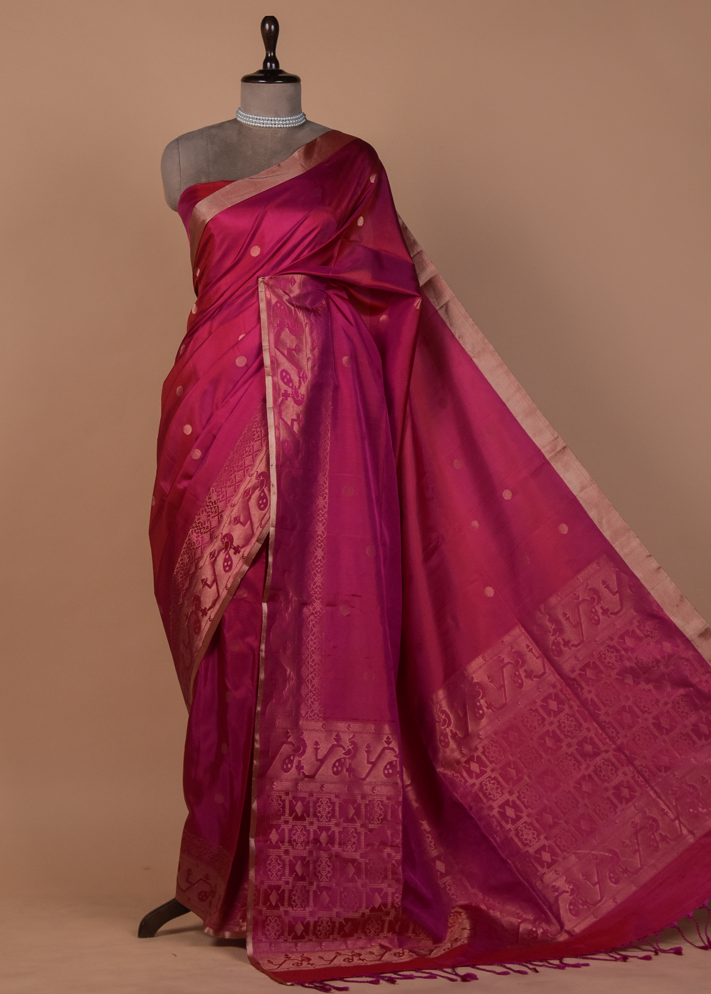 Pink Silk Kanjeevaram Saree