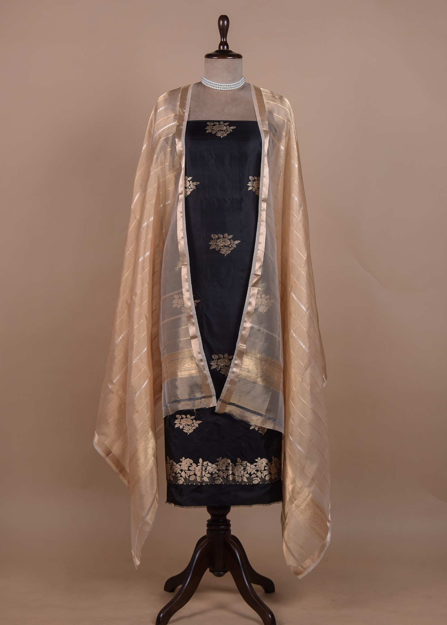 Black Silk Dress Material