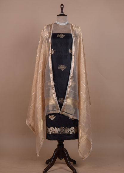 Black Silk Dress Material