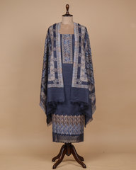 Blue Pashmina Dress Material