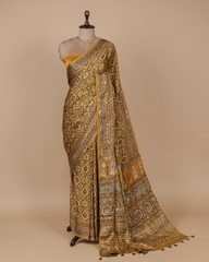 Gold Gajji Silk Embroidered Saree