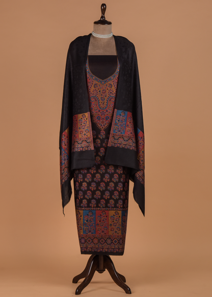 Blue Pashmina Dress Material