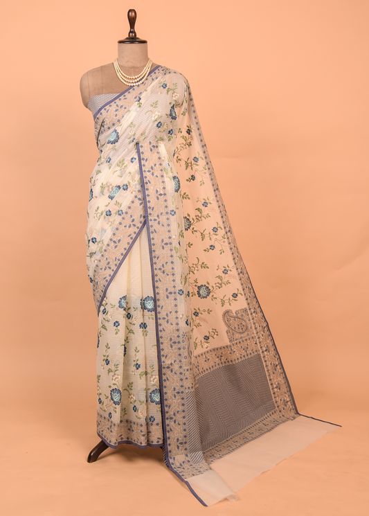 White Cotton Saree