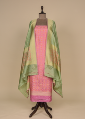 Pink Silk Dress Material