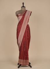 Red Silk Banarasi Saree