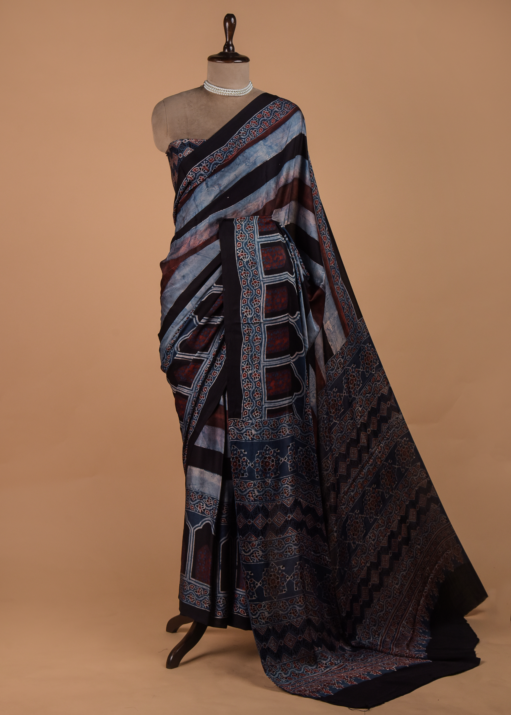 Multicoloured Crepe Printed Saree