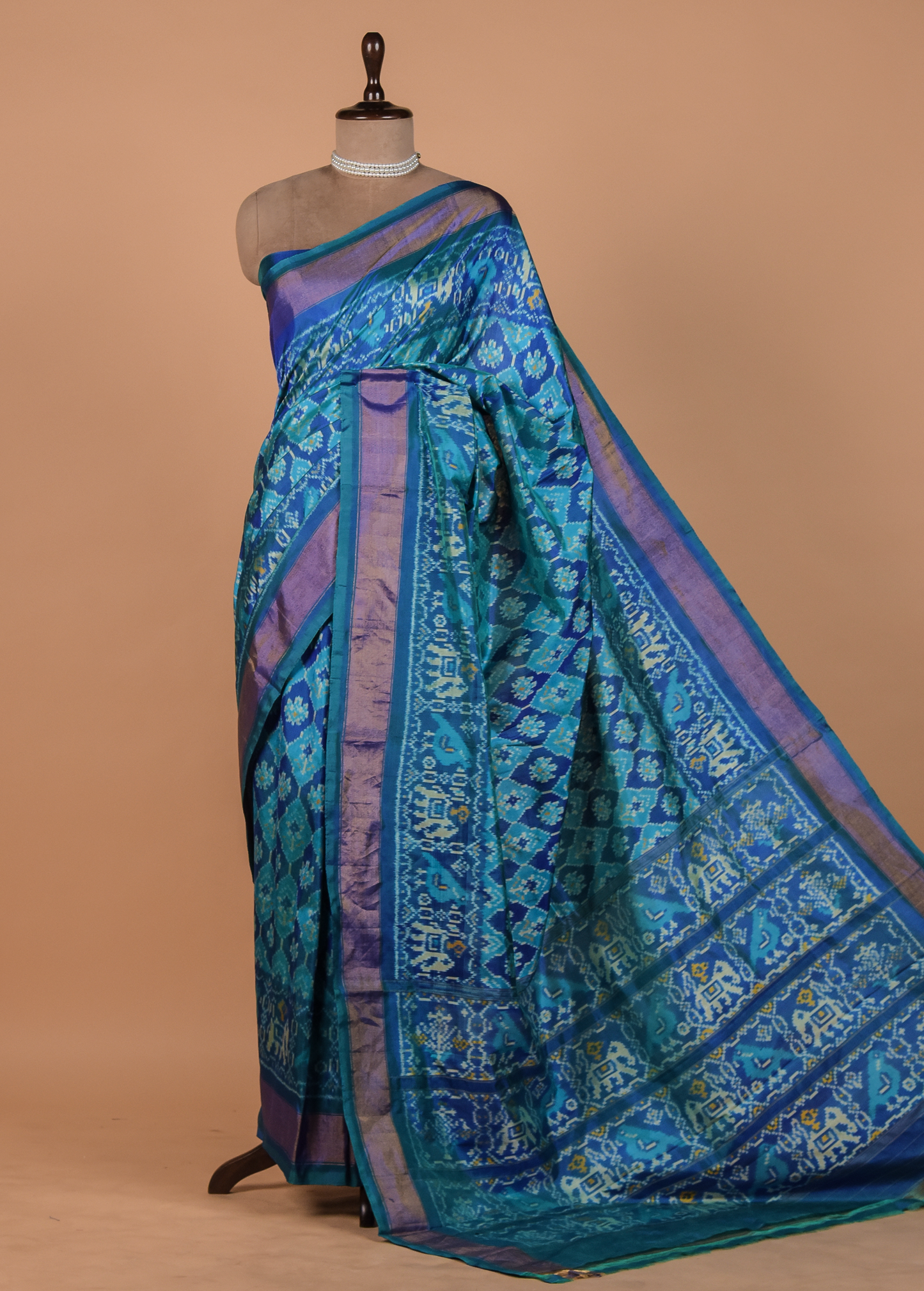 BLUE SILK PATOLA SAREE