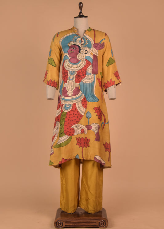 Yellow Cotton Straight Set